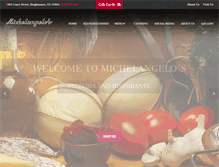 Tablet Screenshot of michelangelosristorante.com